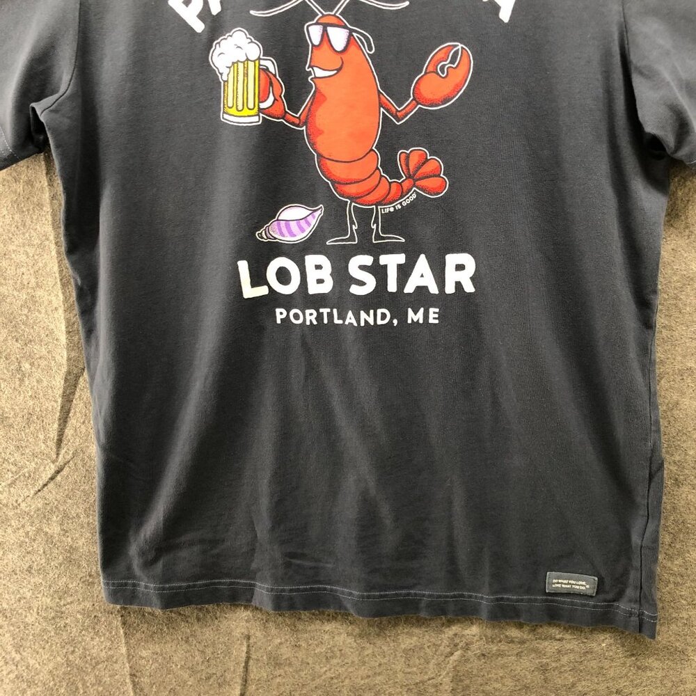 Life Is Good Party‎ Like a Lobster Crusher Tee Mens M Short Sleeve Portland ME - Picture 4 of 8